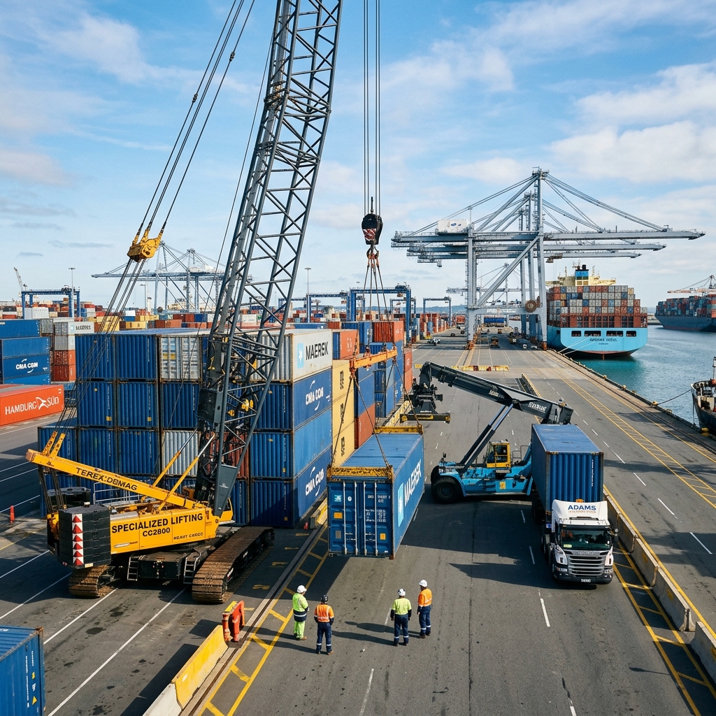 Port logistics and container terminal