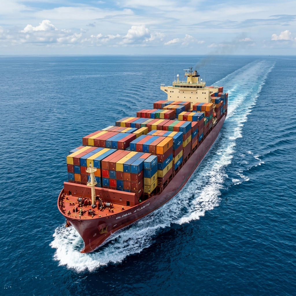 Ocean vessel sailing China UAE bridge