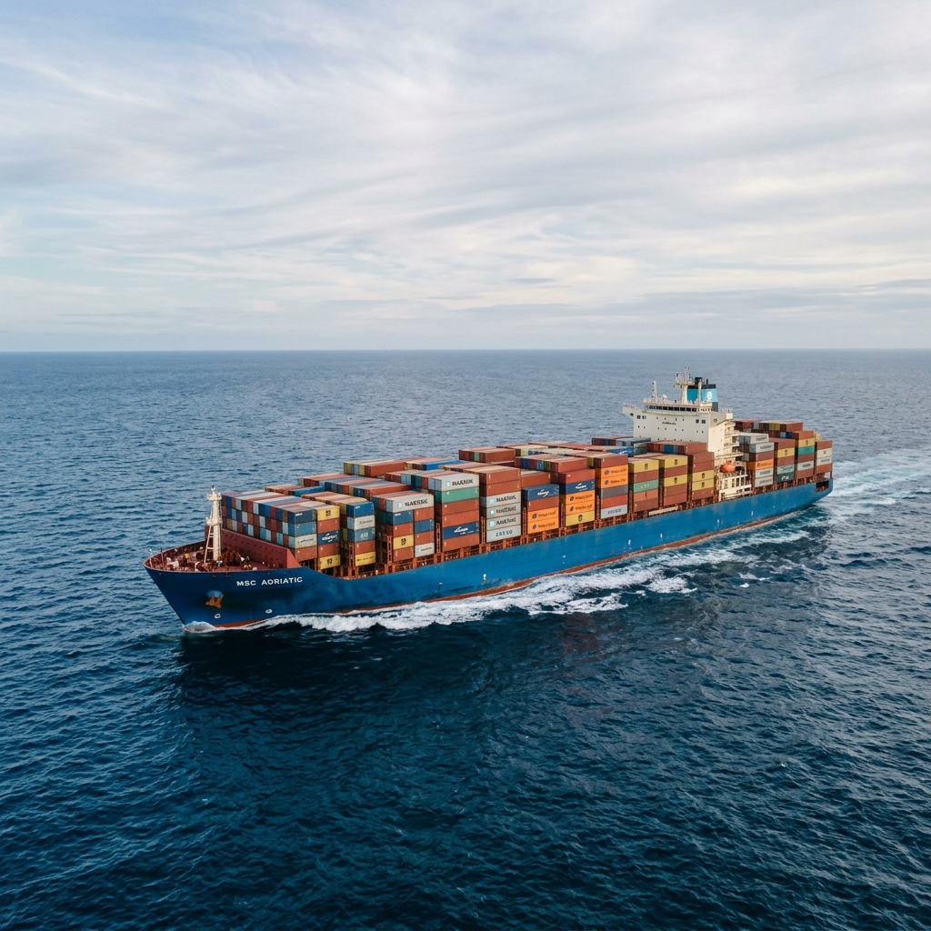 Logistics insights container ship